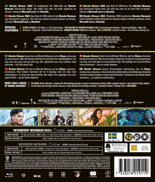 WONDER WOMAN 1-2 (2 disc) - Blu-ray WONDER WOMAN 1-2 (2 disc) - Blu-ray